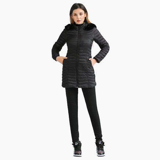 Abrigo Acolchado Ultraligero para Invierno - Parka Larga de Algodón Mujer - Image 17