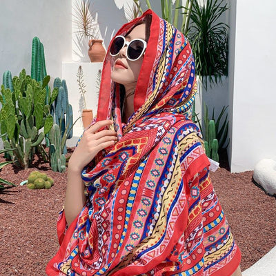 Pareo Étnico de Algodón y Lino - Toalla de Playa Oversized para Viajes - Image 24