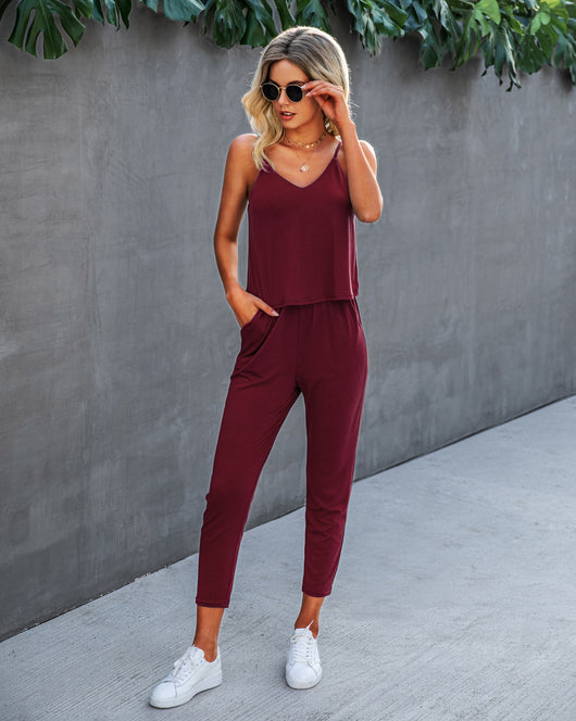 Jumpsuit Enterizo Halter Cuello Escotado con Bolsillos - Image 9