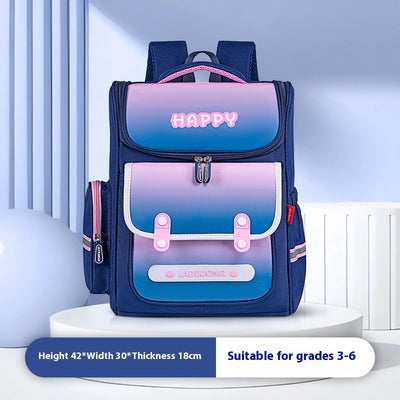 Mochila Escolar Infantil Ligera y de Gran Capacidad con Protección de Columna Estilo Británico - Image 9