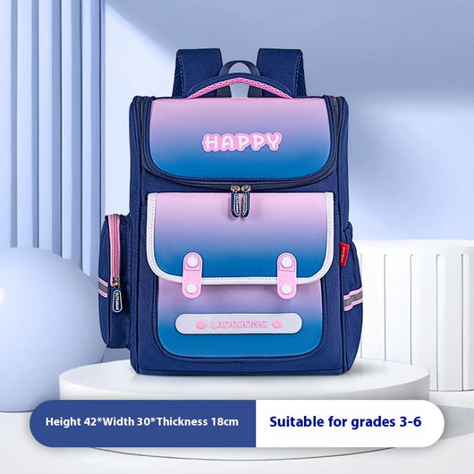 Mochila Escolar Infantil Ligera y de Gran Capacidad con Protección de Columna Estilo Británico - Image 9