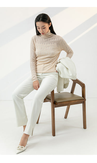 Pantalón Sastre Suelto de Cintura Alta para Mujer - Corte Recto y Drapeado - Image 11