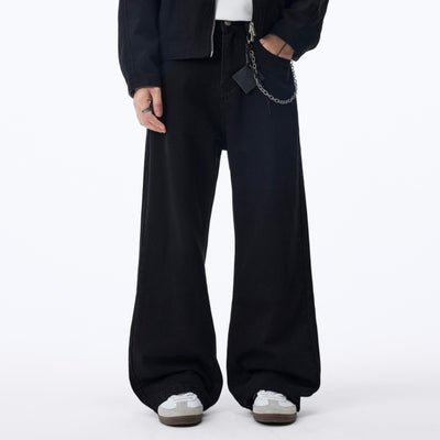 Jeans Negros Rectos con Forro Polar - Estilo Americano Casual para Otoño e Invierno - Image 9