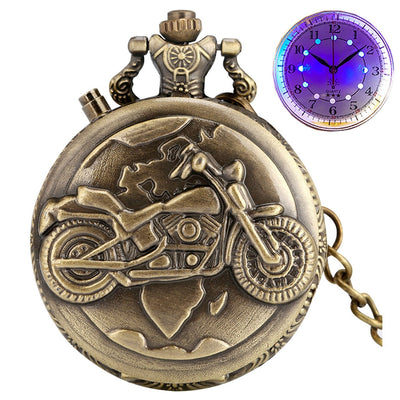 Reloj de Pared Péndulo Motocicleta Retro con LED - Image 7