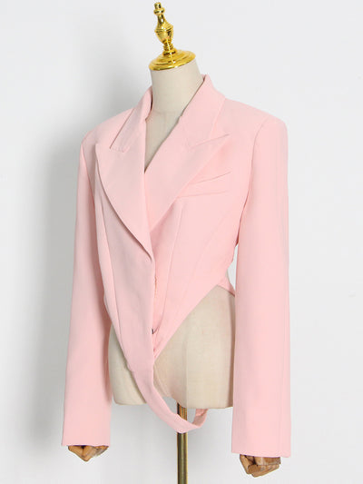 Abrigo Ajustado con Hombreras y Solapa Larga para Mujer - Image 5