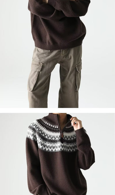 Suéter Retro Estadounidense para Hombre - Otoño e Invierno - Image 14