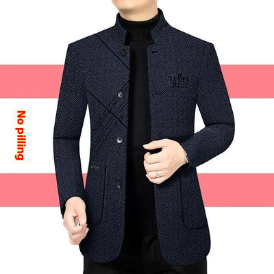 Abrigo Ejecutivo Casual para Hombre - Chaqueta Stand Collar Elegante - Image 3