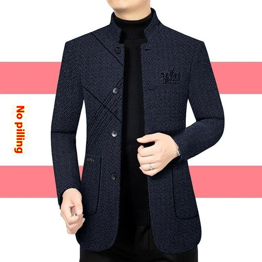 Abrigo Ejecutivo Casual para Hombre - Chaqueta Stand Collar Elegante - Image 3