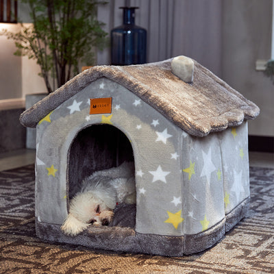 Casa Plegable para Perros y Gatos - Cama Térmica Desmontable Tipo Villa - Image 38