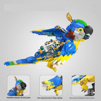 Loro Guacamayo Steampunk Mecánico Educativo Armable - Image 3