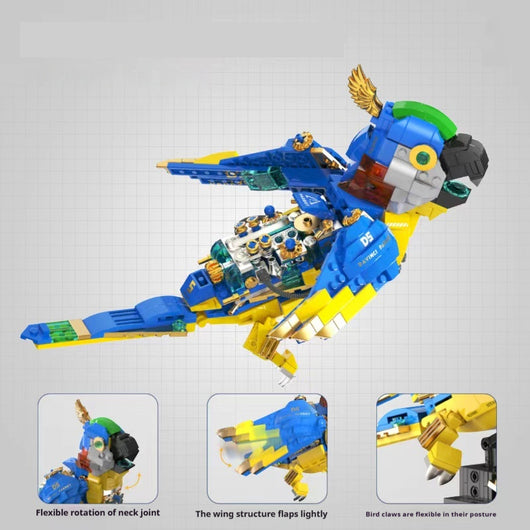 Loro Guacamayo Steampunk Mecánico Educativo Armable - Image 3