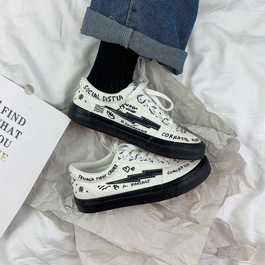 Zapatillas de Lona Blancas Estilo Japonés para Mujer - Primavera - Image 11