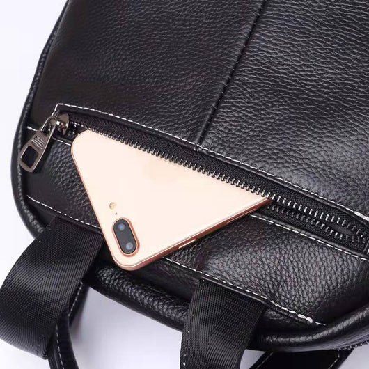 Mochila de Viaje en Cuero Genuino de Gran Capacidad - Versátil y Duradera - Image 9