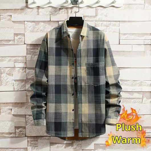 Camisa de Cuadros Térmica para Hombre con Forro de Polar - Image 11