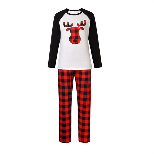 White long-sleeve pajama top with "wild one" graphic and red and black plaid pants. - Image 15