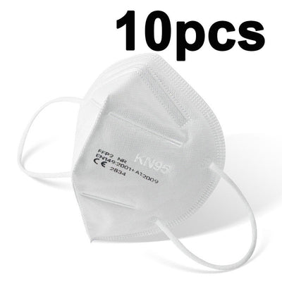 White FFP2 NR KN95 dust-proof face mask with ear loops, indicating a quantity of 200 pieces. - Image 4