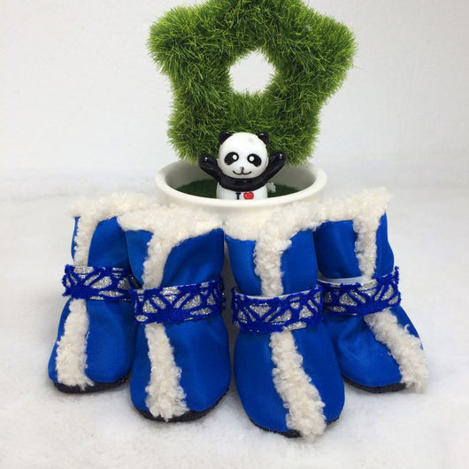 Botas de Nieve Impermeables para Mascotas - Zapatos Acolchados Navideños - Image 11