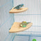 Plataforma de Madera para Pájaros - Juguete Interactivo con Perchas de Escalada