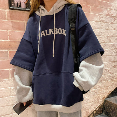 Suéter Deportivo Dos Texturas con Capucha para Mujer - Image 4