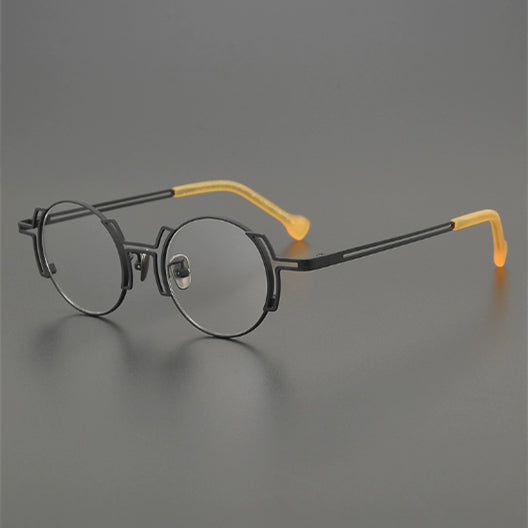 Lentes Retro Redondos de Diseño Original para Estudiantes de Arte
