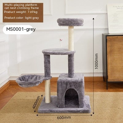 Árbol Rascador para Gatos de Madera Natural - Juguete Resistente sin Pelusa - Image 5