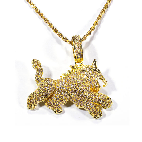 Collar Hip Hop para Hombre con Dije de Leopardo y Circonitas - Image 10