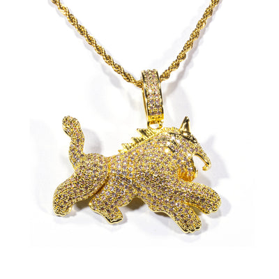 Collar Hip Hop para Hombre con Dije de Leopardo y Circonitas - Image 10