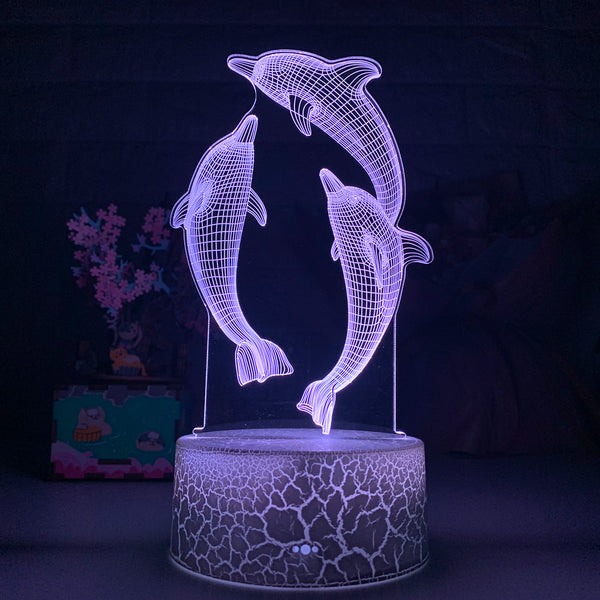 Lámpara LED 3D con Control Remoto por Tacto