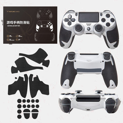 PS5 controller anti-slip grip tape with a yellow rubber duck pattern, shown on a white controller and in packaging. - Image 6