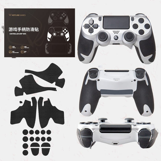 PS5 controller anti-slip grip tape with a yellow rubber duck pattern, shown on a white controller and in packaging. - Image 6