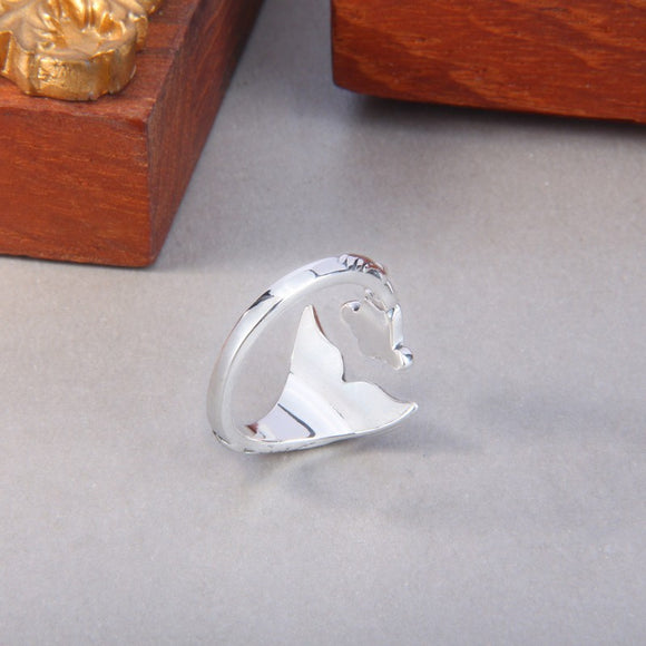 Anillo de Plata Esterlina con Cola de Sirena Étnico Retro Hailang