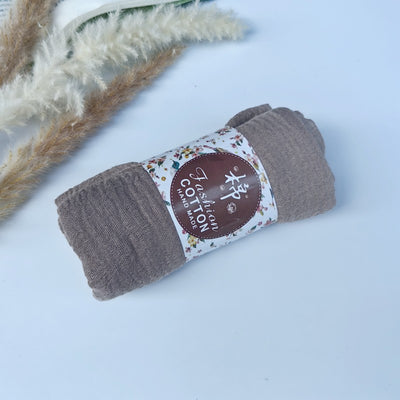 Pañuelo de Algodón y Lino Arrugado Monocromático - Image 19