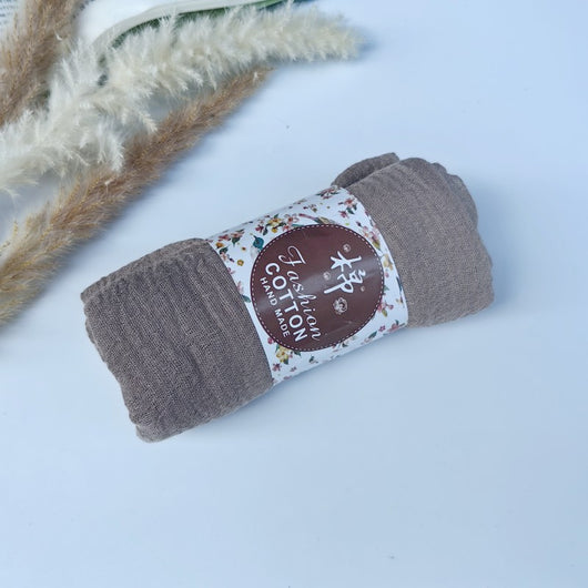 Pañuelo de Algodón y Lino Arrugado Monocromático - Image 19