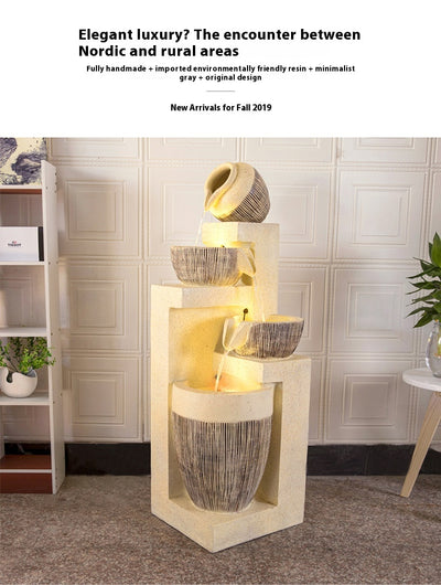 Fuente de Agua Decorativa con Humidificador para Sala de Estar - Image 35