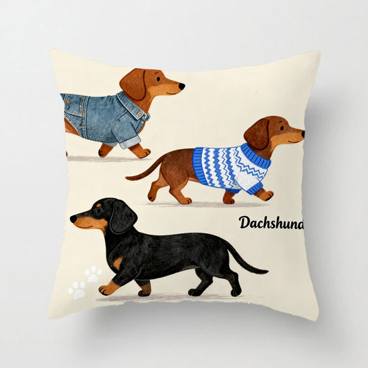 Funda de Almohada Perro Salchicha Cartoon Adorable - Image 11