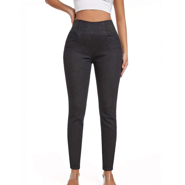 Pantalones Vaqueros Térmicos Ajustados para Mujer con Forro Polar