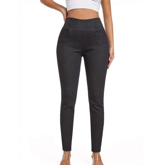 Pantalones Vaqueros Térmicos Ajustados para Mujer con Forro Polar