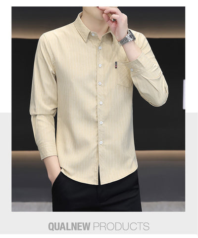 Camisa Slim Fit a Rayas Versátil para Joven - Image 15