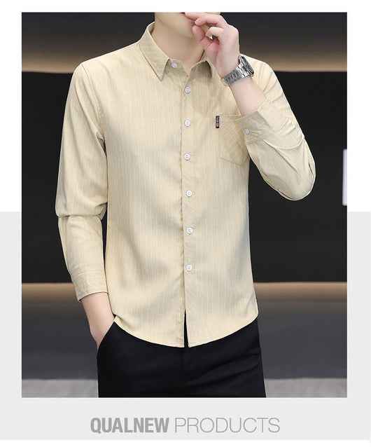Camisa Slim Fit a Rayas Versátil para Joven - Image 15
