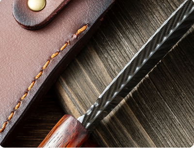 Cuchillo de Pluma con Mango de Madera para Exterior - Image 12