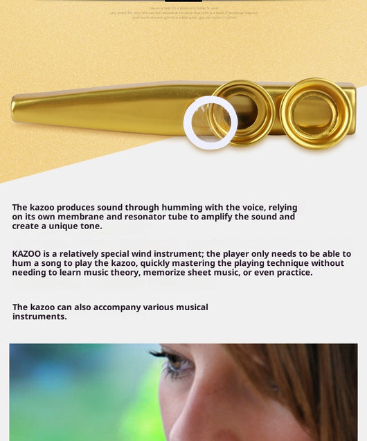Kazoo Metálico Profesional - Instrumento Compacto para Principiantes - Image 24