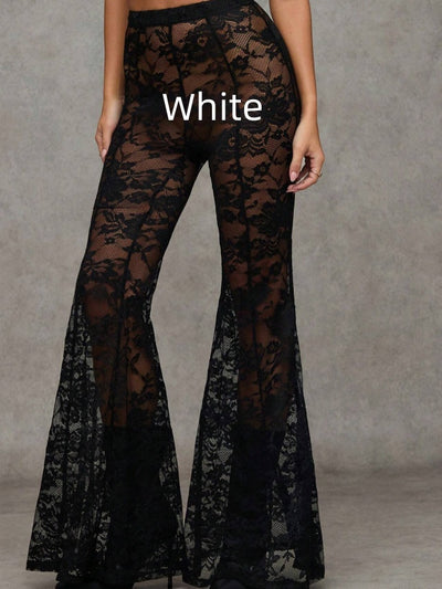 Pantalones Acampanados de Cintura Alta con Encaje para Hombre y Mujer - Image 6