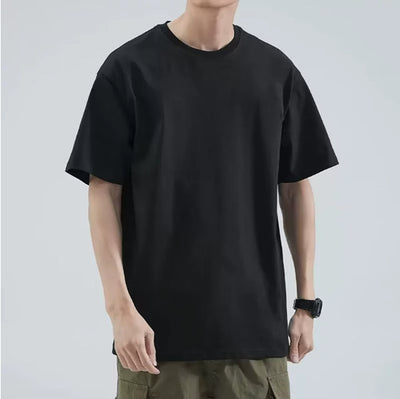 Playera Suelta de Color Liso para Hombre - Versátil y Cómoda - Image 10