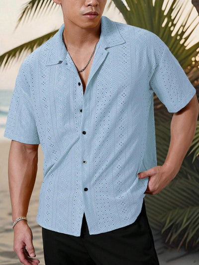 Camisa Casual Hombre con Tejido Calado Jacquard - Image 20