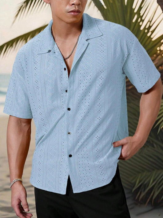 Camisa Casual Hombre con Tejido Calado Jacquard - Image 20