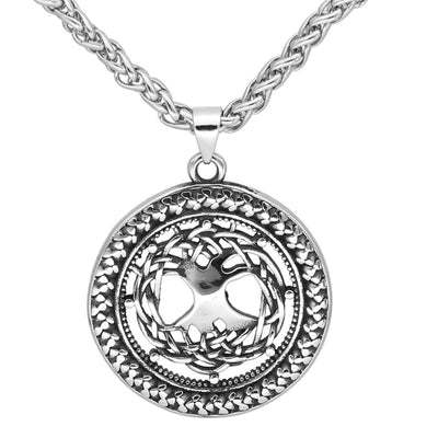 Collar Viking Árbol de la Vida en Acero Inoxidable Hueco para Hombre - Image 8