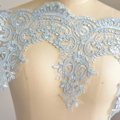 Accesorios de Encaje Secuencia Bordado para Boda con Efecto Pestañas - Image 16