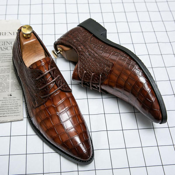 Zapatos de Cuero Formal Puntiagudo para Hombre - Elegancia Profesional