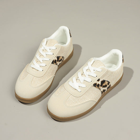 Zapatillas de Entrenamiento Vintage con Estampado Leopardo y Cordones - Image 2