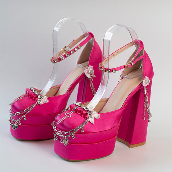 Tacones Altos Hentian con Suela Gruesa